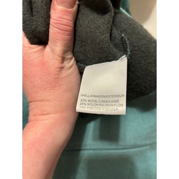 Sigrid Olsen Jacket Green Blue Wool Blend Coat Snap Closure Women's S - Picture 7 of 10